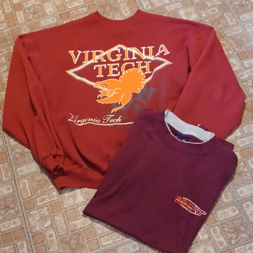 Virginia Tech Maroon and Red Virginia Sweatshirts & Tee Shirt Xxlarge